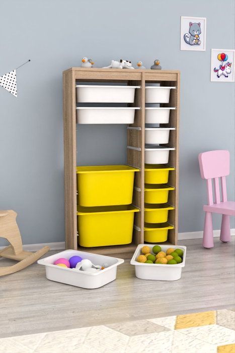 Hanah Home Montana Xs 2D4N8U - Blanco Sonomo y Amarillo